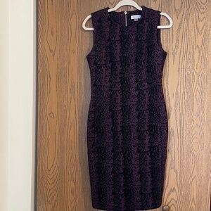 Calvin Klein black and purple professional dress